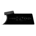 Solar System Map Deskpad Mousepad Black White